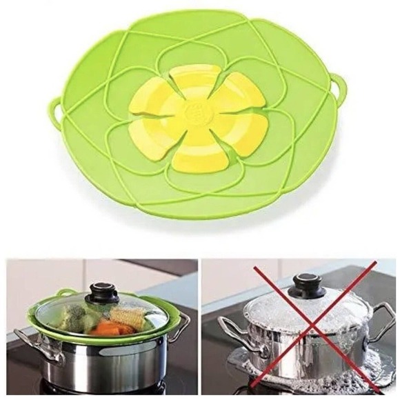 Spill Stopper Lid Cover And Spill Stopper, Boil Over Safeguard Silicone 3 PACK - Picture 2 of 8